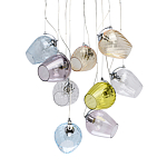 Люстра каскадная с 9-ю разноцветными стеклянными плафонами Kaleido варинант исполнения - 1 | Loft Concept во Владивостоке