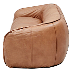 Трехместный диван с кожаной обивкой коричневый Coste Leather Sofa варинант исполнения - 4 | Loft Concept во Владивостоке