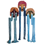 Вязаный Арт-Объект на стену из трех элементов Triptych варинант исполнения - 3 | Loft Concept во Владивостоке