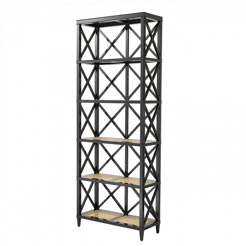 Стеллаж Eichholtz Cabinet Bahamas Черный Бежево-серый во Владивостоке | Loft Concept 