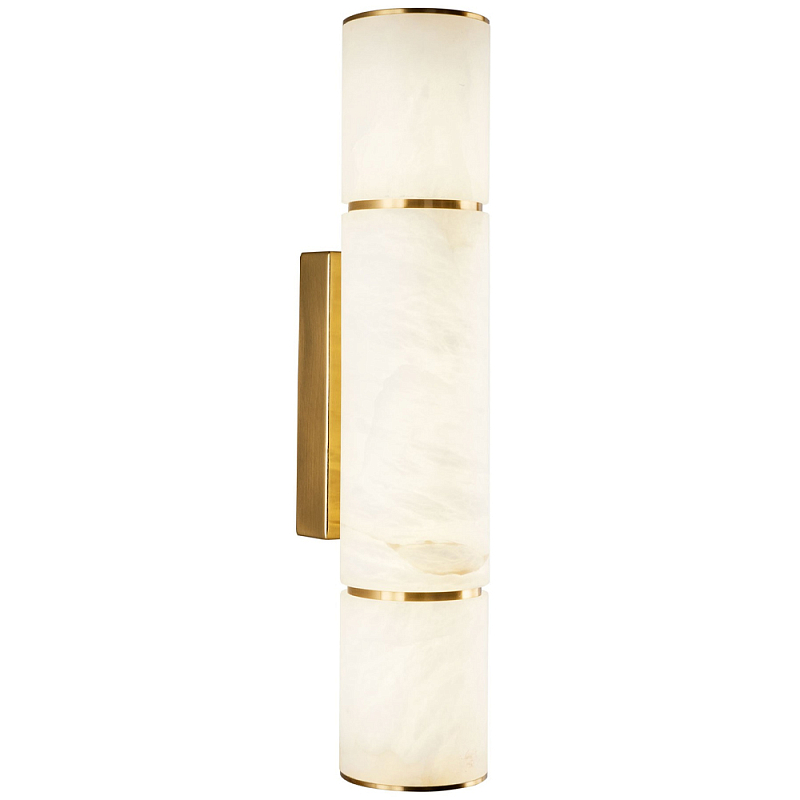 Бра Azzurra Long Stone Wall Lamp Белое матовое стекло Латунь во Владивостоке | Loft Concept 