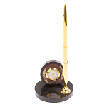 Часы настольные с ручкой из натурального камня Stone Clock варинант исполнения - 6 | Loft Concept во Владивостоке