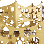 Люстра фигурная золотого цвета Corrugated Panels варинант исполнения - 3 | Loft Concept во Владивостоке