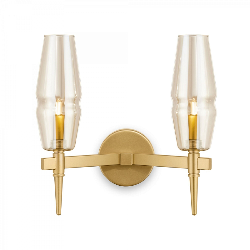 Бра Polani Sconces Double Золотой Янтарь (Amber) во Владивостоке | Loft Concept 