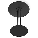 Стол журнальный с круглой бело-голубой столешницей из стекла White and Blue Marble варинант исполнения - 5 | Loft Concept во Владивостоке