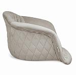 Барный стул со спинкой и мягкой обивкой с ромбами на 4-х деревянных ножках Бежевый Велюр Ava Charm варинант исполнения - 3 | Loft Concept во Владивостоке