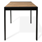 Стол обеденный раздвижной с прямоугольной столешницей на четырех черных ножках Blair варинант исполнения - 4 | Loft Concept во Владивостоке