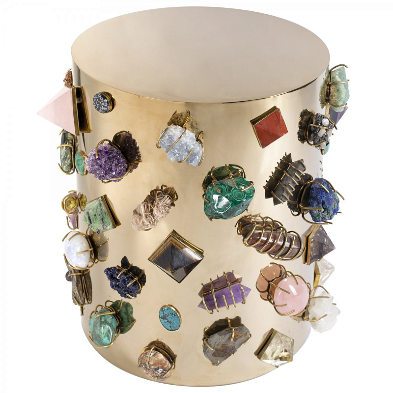 Табурет с полудрагоценными камнями Kelly Wearstler BEJEWELED STOOL Латунь Табурет с полудрагоценными камнями Kelly Wearstler BEJEWELED STOOL Латунь во Владивостоке | Loft Concept