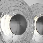 Бра из трех стеклянных фактурных дисков Eyepiece варинант исполнения - 6 | Loft Concept во Владивостоке