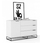 Комод белый с 3-мя ящиками Strict Lines  варинант исполнения - 3 | Loft Concept во Владивостоке