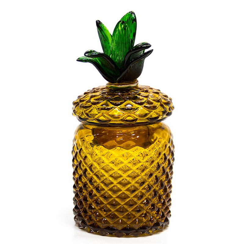 Ваза с крышкой Pineapple Transparent Amber S Янтарь (Amber) Зеленый Ваза с крышкой Pineapple Transparent Amber S Янтарь (Amber) Зеленый во Владивостоке | Loft Concept