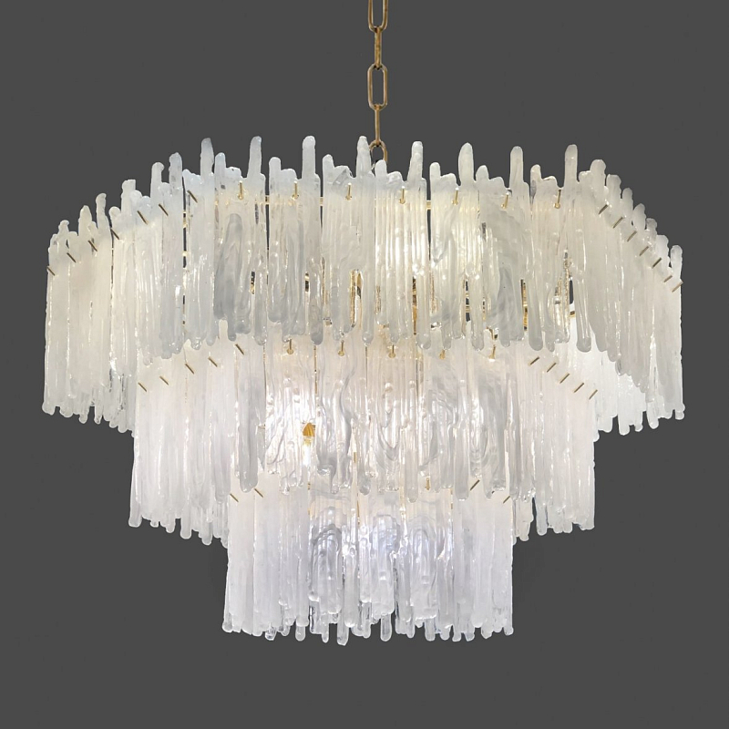 Люстра Snow Queen Chandelier Золотой Белый Люстра Snow Queen Chandelier Золотой Белый во Владивостоке | Loft Concept