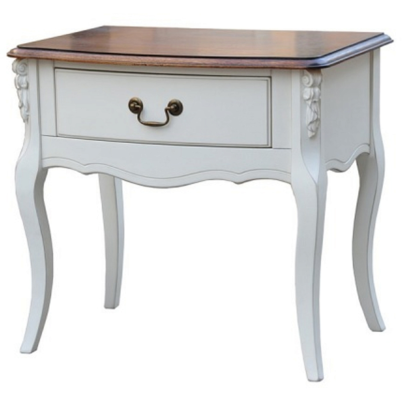 Прикроватная тумба в стиле прованс с ящиком Borde Montmartre Provence Bedside Table Белый Орех Прикроватная тумба в стиле прованс с ящиком Borde Montmartre Provence Bedside Table Белый Орех во Владивостоке | Loft Concept