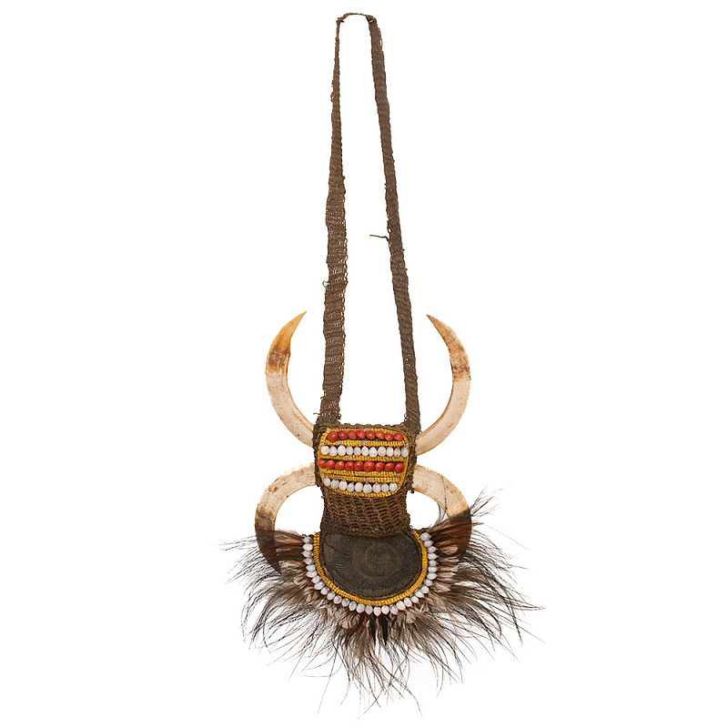 Этническое ожерелье Aboriginal Necklace Коричневый Бежевый Красный Желтый Белый Этническое ожерелье Aboriginal Necklace Коричневый Бежевый Красный Желтый Белый во Владивостоке | Loft Concept