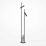 Напольный торшер светодионый черный Lumen Duo варинант исполнения - 1 | Loft Concept во Владивостоке