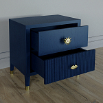 Тумба прикроватная с двумя ящиками Elsa Dreams Blue варинант исполнения - 2 | Loft Concept во Владивостоке