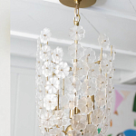 Подвесной светильник декорированный цветами из стекла Lightness of Flowers варинант исполнения - 6 | Loft Concept во Владивостоке