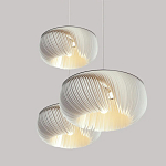 Подвесной светильник с белыми изящными декоративными лепестками Volumetric Petal Lamp варинант исполнения - 8 | Loft Concept во Владивостоке