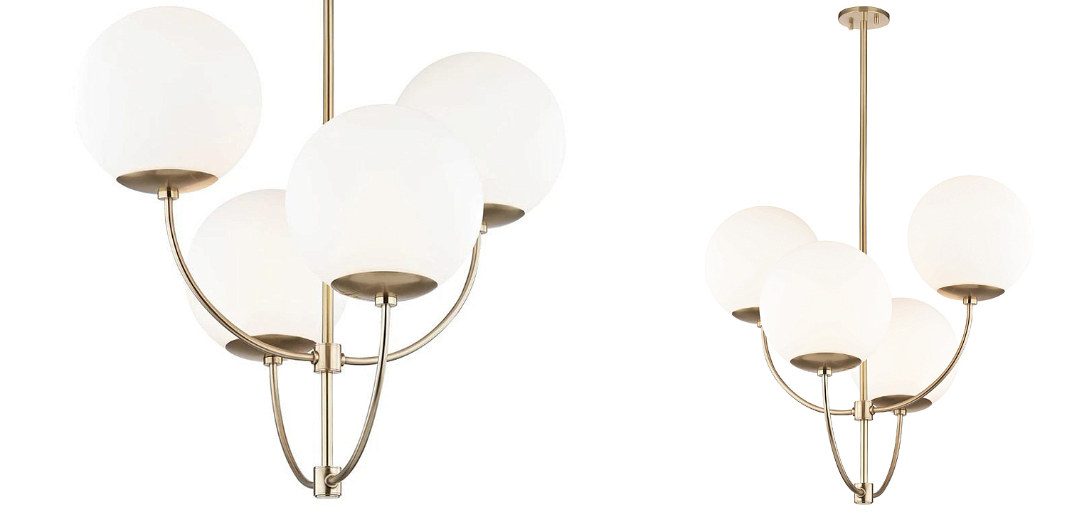 Люстра Breasal White Matte Balls Chandelier Brass Люстра Breasal White Matte Balls Chandelier Brass - Loft-Concept во Владивостоке