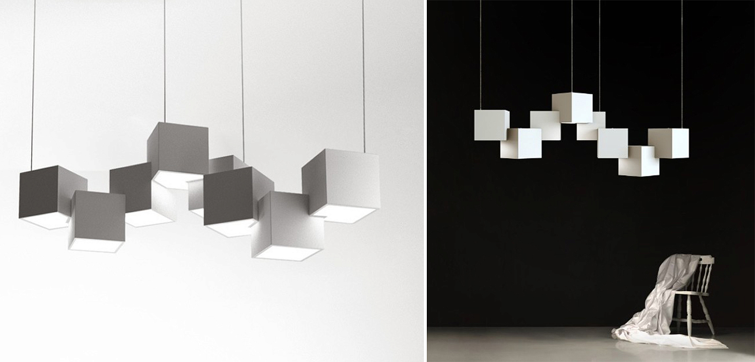 Дизайнерский светодиодный светильник Белый Eight Squares Lamp Дизайнерский светодиодный светильник Белый Eight Squares Lamp - Loft-Concept во Владивостоке