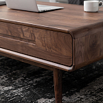 Кофейный стол из массива дерева с выдвижными ящиками Coffee Walnut Table варинант исполнения - 6 | Loft Concept во Владивостоке