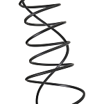 Подвесной светильник светодиодный из металла со спиральным декоративным элементом черный Metal Spiral варинант исполнения - 8 | Loft Concept во Владивостоке