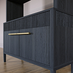 Стеллаж Primo с ящиками Черный дуб  варинант исполнения - 4 | Loft Concept во Владивостоке