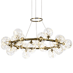 Дизайнерская кольцевая люстра с гирляндой внутри стеклянных сферических плафонов Iona Garland Chandelier 25 варинант исполнения - 1 | Loft Concept во Владивостоке