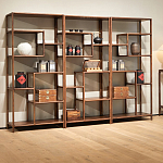 Стеллаж деревянный с полками для хранения Moon Walnut Furniture варинант исполнения - 1 | Loft Concept во Владивостоке