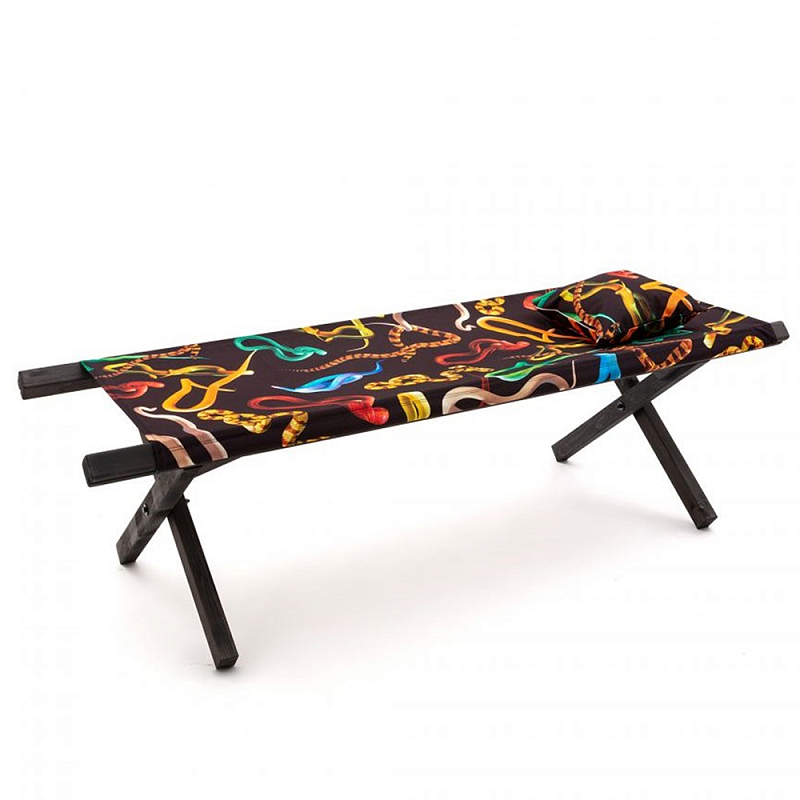 Шезлонг Seletti Poolbed Snakes Черный Мульти во Владивостоке | Loft Concept 