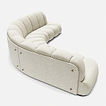 Диван Limoges полукруглой формы с обивкой букле молочного цвета варинант исполнения - 1 | Loft Concept во Владивостоке