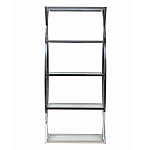 Металлический стеллаж со стеклянными полками Molecule варинант исполнения - 2 | Loft Concept во Владивостоке