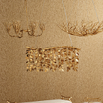 Люстра золотая с декором в виде веток эвкалипта Eucalyptus Branches варинант исполнения - 5 | Loft Concept во Владивостоке