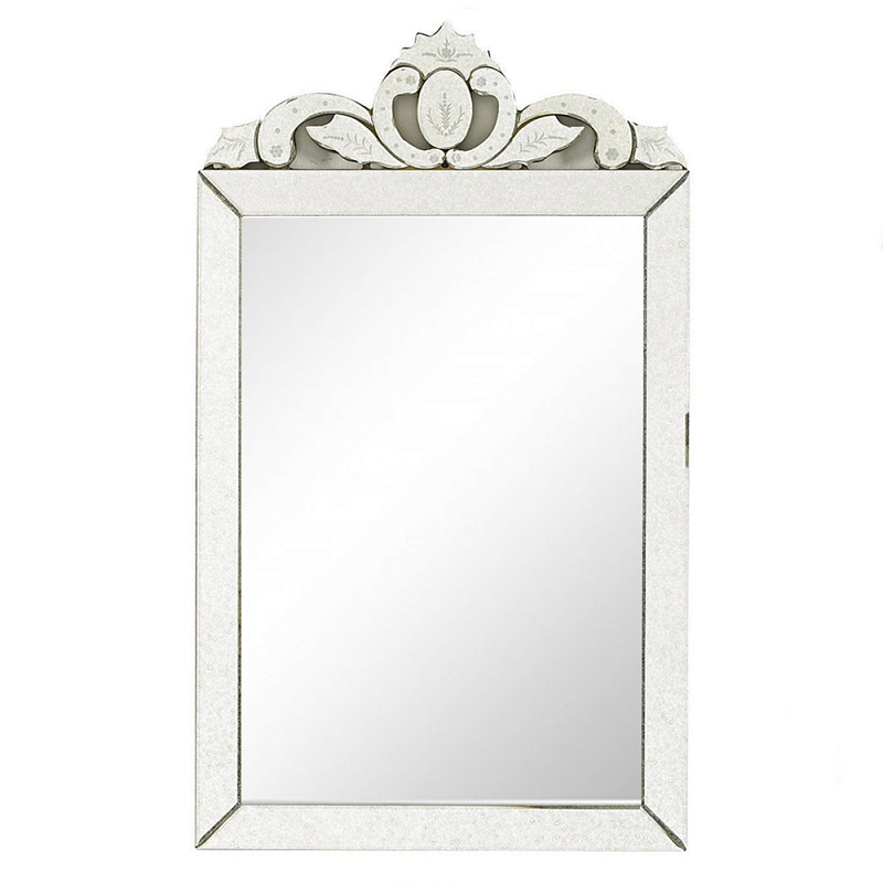 Зеркало настенное в раме Venetian Mirror Серебряный Черный во Владивостоке | Loft Concept 