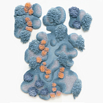 Тканый вручную Большой абстрактный гобелен Frost Forest варинант исполнения - 3 | Loft Concept во Владивостоке