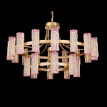 Люстра двухъярусная круглая с текстурными цилиндрическими плафонами Glimpse варинант исполнения - 2 | Loft Concept во Владивостоке