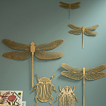 Настенный декор из двух декоративных стрекоз Flight of the Dragonfly варинант исполнения - 2 | Loft Concept во Владивостоке