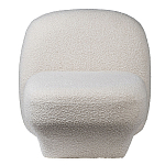 Кресло без подлокотников с обивкой из белой ткани букле Pacification варинант исполнения - 2 | Loft Concept во Владивостоке