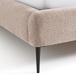 Кровать с обивкой велюр Hazel Velour Beige Bed варинант исполнения - 6 | Loft Concept во Владивостоке