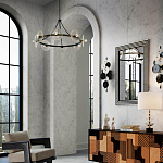 Люстра круглая с литыми стеклянными дисками Olympe Glass Chandelier варинант исполнения - 4 | Loft Concept во Владивостоке