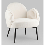 Полукресло Wave Stripes букле белый варинант исполнения - 1 | Loft Concept во Владивостоке