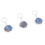 Зеркало брелок карманное двухстороннее из натурального камня Лазурит Stone Mirrors варинант исполнения - 8 | Loft Concept во Владивостоке