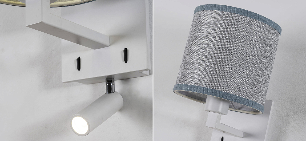 Бра с абажуром и поворотным спотом Trumpet Lamp White Бра с абажуром и поворотным спотом Trumpet Lamp White - Loft-Concept во Владивостоке