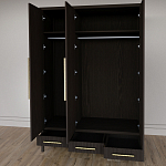 Большой Шкаф Primo Темный орех с 3 дверьми и 3 выдвижными ящиками варинант исполнения - 9 | Loft Concept во Владивостоке