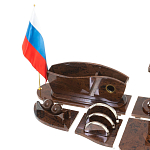 Настольный письменный набор с часами из природного камня обсидиана Competent Leader варинант исполнения - 3 | Loft Concept во Владивостоке