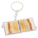 Зеркало брелок складное двухстороннее из натурального камня Оникс Silver Stone Mirrors варинант исполнения - 5 | Loft Concept во Владивостоке