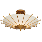 Потолочный светильник в форме конуса с каркасом золотого цвета и тканевым абажуром Inspiration in Light варинант исполнения - 2 | Loft Concept во Владивостоке