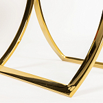 Кофейный столик на подстолье золотого цвета Noelle варинант исполнения - 5 | Loft Concept во Владивостоке