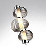 Подвесной светильник с 3-мя рифлеными стеклянными шарами Marcelh Light варинант исполнения - 9 | Loft Concept во Владивостоке