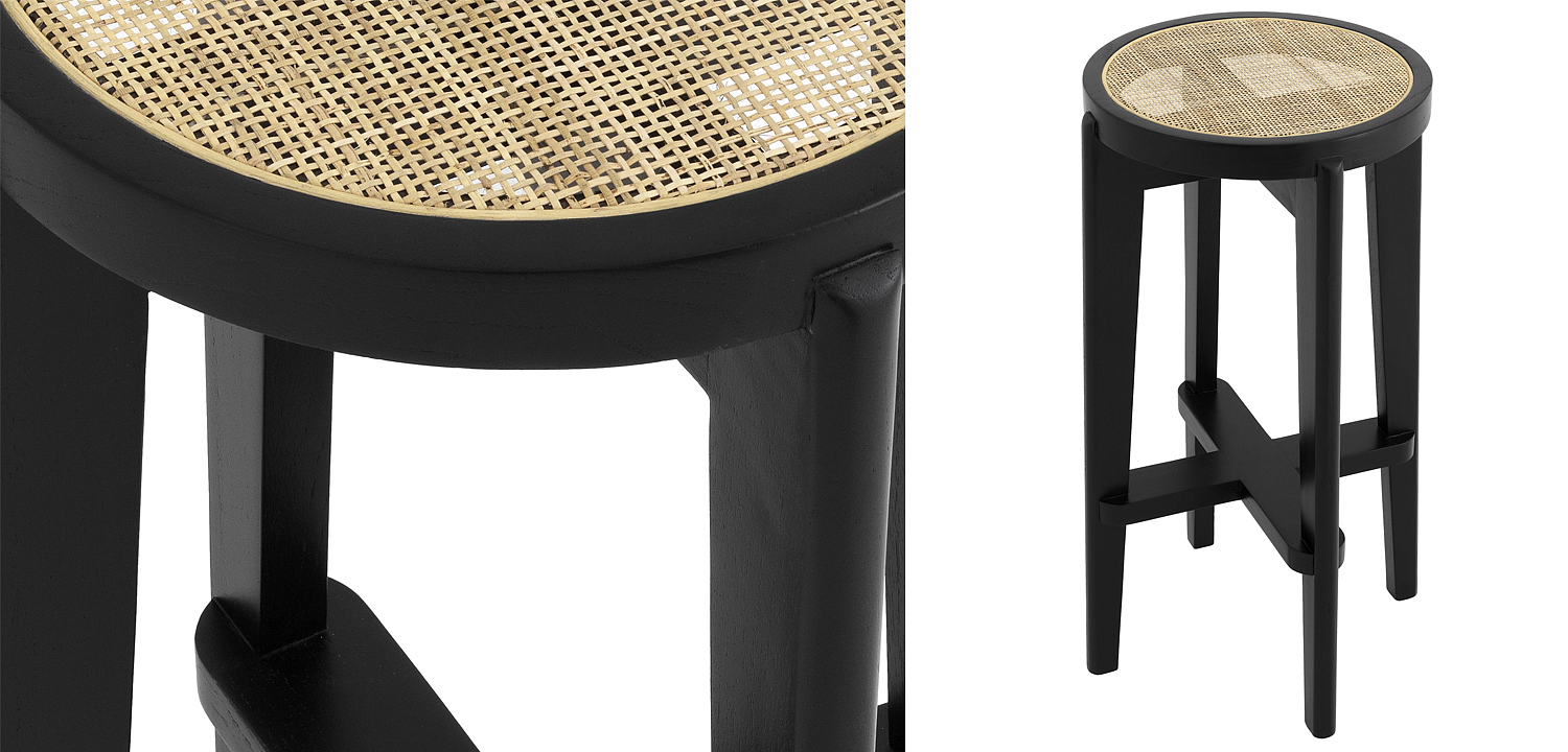 Барный стул Eichholtz Bar Stool Dareau black Барный стул Eichholtz Bar Stool Dareau black - Loft-Concept во Владивостоке